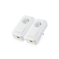 1 x RAW Customer Returns Zyxel 2400 Mbps Ethernet Adapter Kit Powerline G.hn - Transit, Gigabit, Plug Play, 8K Content Streaming, Pack of 2 PLA6457  - RRP €49.18