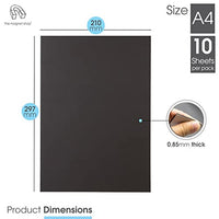 1 x RAW Customer Returns The Magnet Shop Magnetic Sheets Self-Adhesive for Storage, Crafts, Fridge Magnets, Van, Car or Vehicle Signs 30 x 21 cm Black Grey White, 10 Pack A4 Sheets 0.85 mm Thick  - RRP €25.95