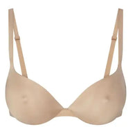 1 x RAW Customer Returns Beige Skin Color Built-in Fake Nipple Bra Natural Look Push-up Bra Limited Edition, Beige Skin Color, Size XL - RRP €34.95