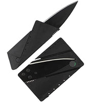 2 x RAW Customer Returns ShineTool 10 Pack Credit Card Knife, Credit Card Size Folding Knife, Outdoor Stainless Steel Handle Pocket Knife Mini Survival Knife Survival Knife Black - RRP €32.26