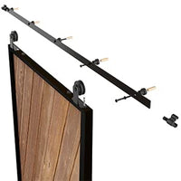 1 x RAW Customer Returns TSMST 167cm Barn Door Track Kit Heavy Duty Sliding Door Hardware Suitable for Single Wooden Door - RRP €59.5