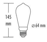 1 x RAW Customer Returns greenandco 4x Vintage Design LED lamp for mood lighting E27 ST64 Edison light bulb, 4W 200lm 1800K gold extra warm white 320 230V flicker-free, not dimmable, 2 year guarantee - RRP €39.99