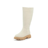 1 x RAW Customer Returns GABYLOU Wide calf boots 2XL - Virginie model, LT Beige23, 39 - RRP €94.39