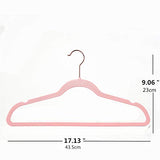 1 x RAW Customer Returns AREKUAEI 50 Pack Premium Pale Pink Velvet Hangers, Heavy Duty Non-Slip Velvet Suit Hangers, Copper Rose Gold Hooks, Space Saving Hangers - RRP €29.12