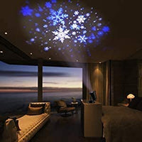 1 x RAW Customer Returns Eambrite Snowflake Projector Light LED White Blue Rotating Snowfall Landscape Projection Decorative Christmas Lights with Timer for Birthday Wedding Theme Party Garden Home - RRP €26.21