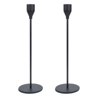 6 x Brand New Set of 2 Retro Iron Candle Holders, Slim Candle Holders, Decorative Candle Holders for Wedding, Dinner, Centerpiece, Tall Metal Legs, 11 Black  - RRP €115.2