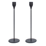 2 x Brand New Set of 2 Retro Iron Candle Holders, Slim Candle Holders, Decorative Candle Holders for Wedding, Dinner, Centerpiece, Tall Metal Legs, 11 Black  - RRP €38.4