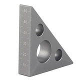 1 x RAW Customer Returns Aluminum alloy triangle ruler angle ruler woodworking measuring tool - RRP €12.23