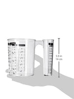 1 x Brand New JJA 104025A Double Measuring Cup, Plastic, Transparent - RRP €12.99