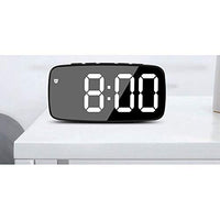 1 x RAW Customer Returns Plmvhpb Smart Digital Bedside Alarm Clock, Red LED USB Travel Desk Clock with 12 24H Date Temperature Snooze for Bedroom, Black - RRP €20.97