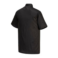 1 x RAW Customer Returns Portwest Kent chef s jacket. Color Black. Size XXL. - RRP €23.12