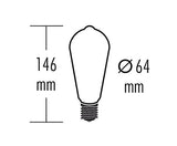 1 x RAW Customer Returns 4x greenandco Vintage filament LED lamp gold E27 ST64 5W 400lm 2000K extra warm white 360 230V flicker-free, not dimmable, 2 year guarantee - RRP €34.99