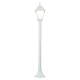 1 x RAW Customer Returns Floor lamp outdoor TIROL white aluminum glass H 103cm E27 vintage path light street lamp garden terrace - RRP €42.12