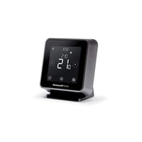 1 x RAW Customer Returns Honeywell Home T6R Wi-Fi room thermostat with table mount, power supply and wireless receiver box, black, Y6R910RW8021 - RRP €24.0