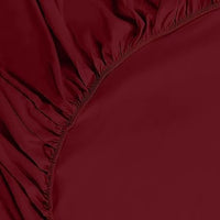 1 x RAW Customer Returns Utopia Bedding Set of 2 Fitted Sheet 140x200 - Burgundy - Deep Pocket - Brushed Microfiber Bed 140  - RRP €16.04