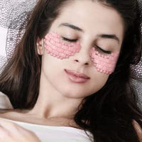 1 x RAW Customer Returns ideayard Jade Mini Rose Quartz Eye Mask - Natural Jade Sleep Mask, Jade Stone Anti Aging Cool Sleep Eye Mask for Hot or Cold Therapy Puffy Eyes, Dark Circles Moon Rose Quartz  - RRP €14.11