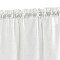 1 x RAW Customer Returns TOPICK white panel curtain linen bistro curtain opaque curtain opaque curtain gauze scarves panel curtains window curtain semi-transparent kitchen living room country house set of 2 65W x 60H cm white - RRP €20.99