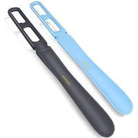 12 x Brand New ZOMAKE Shoehorn Plastic Long Set of 2, Long Shoehorn Stainless Steel Shoe Horn Plastic - 59.5cm Shoehorn Long Stable with Wall Mount for Boots - RRP €108.84