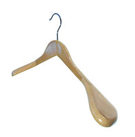 1 x RAW Customer Returns Hagspiel wooden coat hangers, wooden shoulder hangers, natural varnished 5 pcs. wood  - RRP €30.16