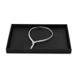 1 x RAW Customer Returns Oirlv Black Leather Jewelry Tray for Jewelry Box Jewelry Storage Jewelry Organizer Tray - RRP €24.98