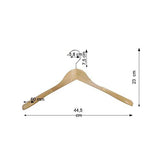 1 x RAW Customer Returns Hagspiel wooden coat hangers, wooden shoulder hangers, natural varnished 5 pcs. wood  - RRP €30.16