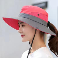 1 x Brand New YXQSED Women s Sun Hat Foldable Wide Brim Hats Caps Breathable UV Protection Sun Protection Hat for Outdoor Hiking Fishing Hat - RRP €24.0