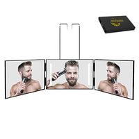 1 x RAW Customer Returns LED 360 Degree Mirror, 3 Way Mirror with Mounts, Adjustable Vanity Mirror for Bathroom Bedroom Makeup Shower Shaving Styling Cutting - RRP €31.49