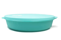 1 x RAW Customer Returns Tupperware microwave CrystalWave 1.9 L with divider light turquoise white Micro Wave Pop - RRP €27.73