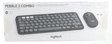 1 x RAW Customer Returns Logitech Pebble 2 Combo, wireless keyboard and mouse, discreet, portable, customizable, Logi Bolt, Bluetooth, Easy-Switch for Windows, macOS, iPadOS, Chrome, Spanish QWERTY, Graphite - RRP €74.99