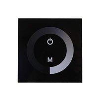 2 x RAW Customer Returns Zerodis DC 12V-24V Wall Touch Panel Controller Brightness Adjustable Dimmer for Single Color LED Light Strip Black  - RRP €36.62