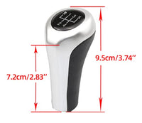 1 x RAW Customer Returns Viviance Gear Shift Knob Compatible with BMW 1 3 5 6 Series E30 E32 E34 E36 E38 E39 E46 E53 E60 E61 E63 E81 E82 E83 E84 E87 E90 E91 E92 X1 X3 X5-6 Speed White Fiber - RRP €15.23