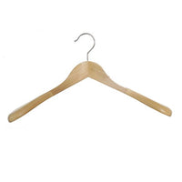 1 x RAW Customer Returns Hagspiel wooden coat hangers, wooden shoulder hangers, natural varnished 5 pcs. wood  - RRP €30.16