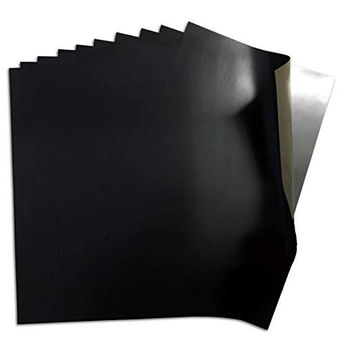 1 x RAW Customer Returns The Magnet Shop Magnetic Sheets - Magnets for Crafts, Flexible Sheet for Storing Cutting Dies, Crafting or Making Your Own Fridge Magnets - Pack of 10 - 0.4mm Black, A4  - RRP €16.95