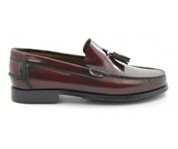 1 x RAW Customer Returns Benavente Brand MOCCASIN Shoe TASSELS Burgundy - RRP €57.5