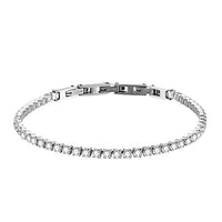 1 x RAW Customer Returns Aichva Stainless Steel Diamond Cut Cubic Zirconia Tennis Bracelet Women Fashion Jewelry 3mm 8 7 Metal Cubic Zirconia - RRP €32.3