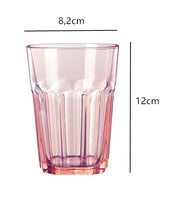 4 x RAW Customer Returns UNISHOP drinking glasses set of 6, colorful glass set, dishwasher-safe glasses, drinking cups in 6 colors 365 ml - RRP €107.96