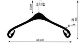 1 x RAW Customer Returns Hagspiel clothes hangers made of plastic, black, skirt hooks, 43 cm, 50 pieces. - RRP €26.11