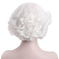 1 x RAW Customer Returns STfantasy Wig White 20s Wig Female Anime Cosplay Women s Claus Costume Party Halloween Carnival Costume Wig - RRP €26.21