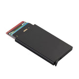 1 x RAW Customer Returns TEKSHOPPING Credit Card Holder Anti RFID up to 7 credit cards Aluminum Card Holder Anti Cloning RFID Anti-Cloning Wallet , Black - RRP €32.4