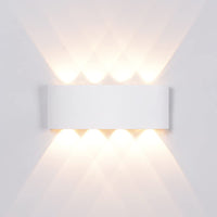 1 x RAW Customer Returns Elitlife 8W LED Wall Light Indoor Outdoor Light IP65 Waterproof Outdoor Wall Lights Indoor Outdoor Wall Lamp Modern Up Down Aluminum Wall Light 8W White Warm White  - RRP €27.99