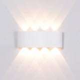 1 x RAW Customer Returns Elitlife 8W LED Wall Light Indoor Outdoor Light IP65 Waterproof Outdoor Wall Lights Indoor Outdoor Wall Lamp Modern Up Down Aluminum Wall Light 8W White Warm White  - RRP €27.99