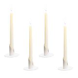 1 x RAW Customer Returns Candlestick, 2.2CM Candlelight Dinner Candle Holder, for Living Room and Bedroom Decoration, 4 Pieces, White - RRP €16.48