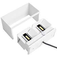 1 x RAW Customer Returns Kingwen 2 pieces 20W LED wall lights with motion detector, white indoor wall lamp, 3000K outdoor lamp with motion detector, warm white LED wall lamp, rectangular, adjustable beam angle, wall lamp, IP65 - RRP €100.84