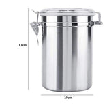 1 x RAW Customer Returns VICMAT Coffee Canister Airtight Can Stainless Steel, Coffee Container with Large Capacity, for Coffee Beans, Tea or Sugar - RRP €12.49