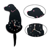 1 x RAW Customer Returns Ukey Creative Dog Acrylic Wall Clock Swinging Tail Pendulum Wall Clock for Living Room Bedroom Kids Room Kitchen Home Decoration Battery Not Included - RRP €22.8