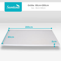 1 x RAW Customer Returns Samtena viscoelastic mattress topper deluxe with memory foam effect, 80X200X5cm - RRP €60.46