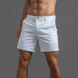 1 x RAW Customer Returns HOTIAN Men s Chino Shorts Summer Shorts Short Pants Breathable Bermuda Shorts 6 Inch Inseam Flat Stretch Shorts White S - RRP €25.99