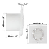 1 x RAW Customer Returns EUROPLAST 100mm bathroom fan with humidity sensor and timer Quiet fan - plastic - white - RRP €34.66