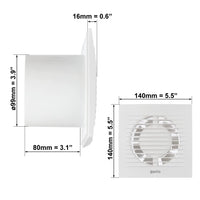 1 x RAW Customer Returns EUROPLAST 100mm bathroom fan with humidity sensor and timer Quiet fan - plastic - white - RRP €33.18