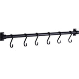 1 x RAW Customer Returns A N PEPAXON kitchen holder hanging rail bathroom hook rail pan holder for kitchen helpers cooking accessories kitchen utensils 40CM-6 hooks  - RRP €16.99